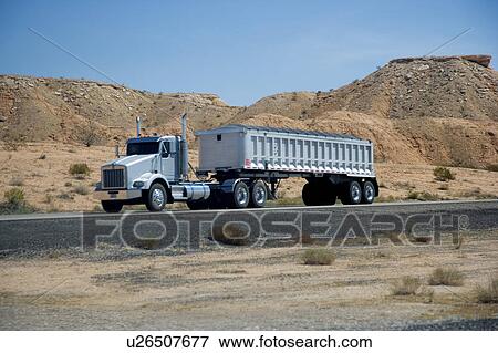 USA, Truck on road View Large Photo Image Stock Photo - USA, Truck on road. Fotosearch