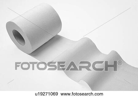 Stock Photo - Close-up of a roll of toilet paper. Fotosearch