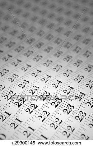 Stock Photography - Paper with number. Fotosearch