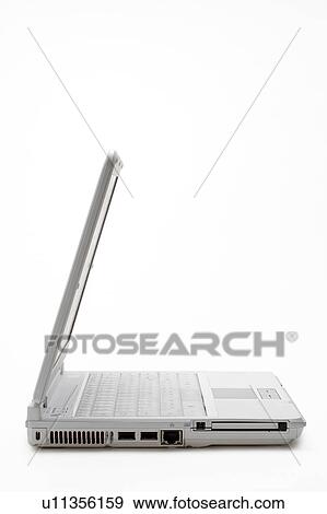 Stock Photo - Side view of laptop. Fotosearch
