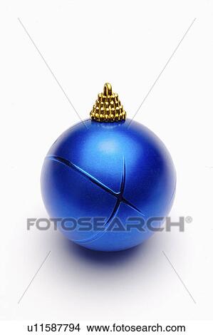 Close-up of a blue Christmas bauble View Large Photo Image Picture - Close-up of a blue Christmas bauble. Fotosearch