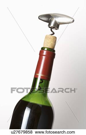 Stock Photo - Close-up of a bottle of red wine. Fotosearch