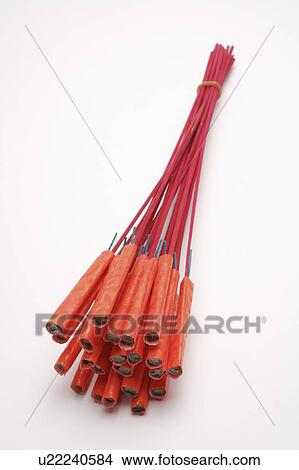 Close-up of a stack of firecrackers View Large Photo Image Picture - Close-up of a stack of firecrackers. Fotosearch