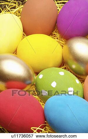 Stock Photo - Close-up of Easter eggs. Fotosearch