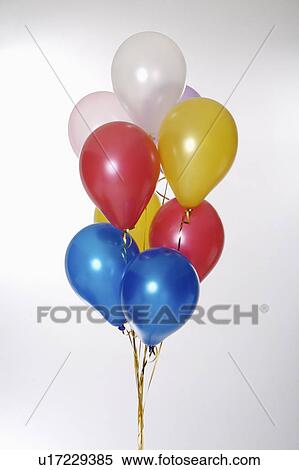Stock Photography - Close-up of multi-color balloons. Fotosearch