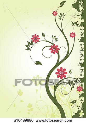 Stock Image - Illustration and painting of beautiful floral pattern. Fotosearch