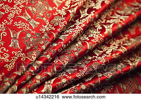 Close-up of textile with lucky pattern of Chinese style View Large Photo Image Stock Photograph - Close-up of textile with lucky pattern of Chinese style. Fotosearch