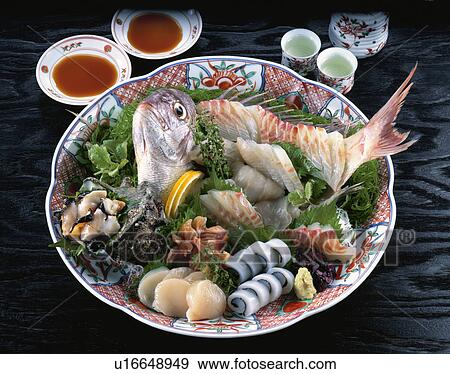 Stock Photo - Assortment Of Sashimi. Fotosearch