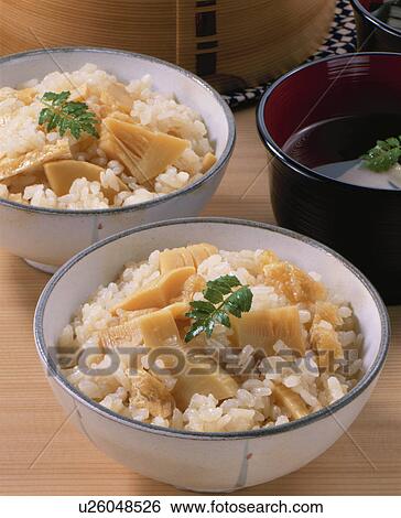 Bamboo Shoot Boiled Rice View Large Photo Image Stock Photograph - Bamboo Shoot Boiled Rice. Fotosearch
