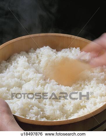 Stock Photograph - Boiled Rice, Sushi Rice,. Fotosearch