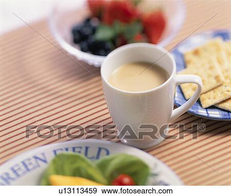 Stock Photo - Breakfast, Cafe Au Lait,. Fotosearch