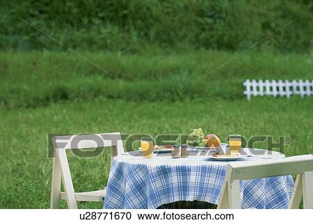 Stock Image - Breakfast, Outdoors,. Fotosearch