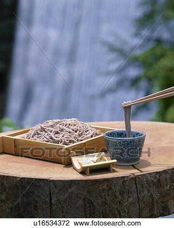 Stock Image - Buckwheat Noodles. Fotosearch