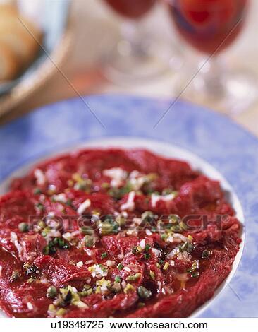 Carpaccio Of Beef View Large Photo Image Stock Photography - Carpaccio Of Beef. Fotosearch