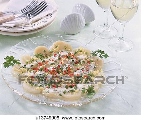 Stock Photography - Carpaccio Of Scallop. Fotosearch