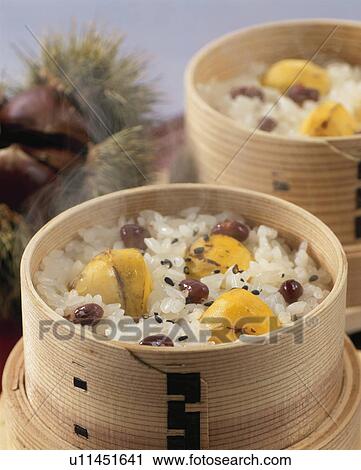 Stock Image - Chestnut Rice. Fotosearch