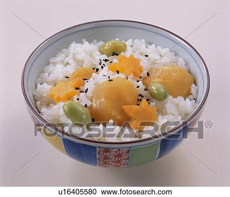 Stock Image - Chestnut Rice. Fotosearch
