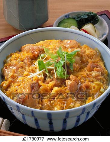 Stock Photo - Chicken And Egg On Rice. Fotosearch