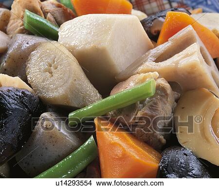 Chicken And Vegetables Fried And Boiled With Soy View Large Photo Image Picture - Chicken And Vegetables Fried And Boiled With Soy. Fotosearch