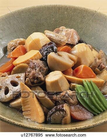 Chicken And Vegetables Fried And Boiled With Soy View Large Photo Image Stock Photography - Chicken And Vegetables Fried And Boiled With Soy. Fotosearch