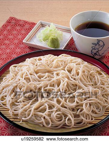 Stock Image - Chilled Soba Noodles With Nori. Fotosearch