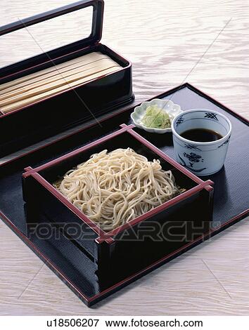 Stock Photo - Chilled Soba Noodles With Nori. Fotosearch
