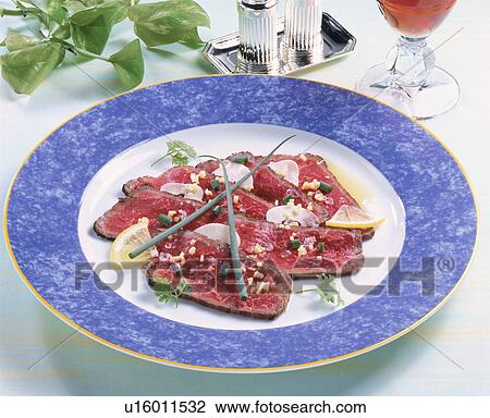 Stock Image - Chopped Raw Beef. Fotosearch