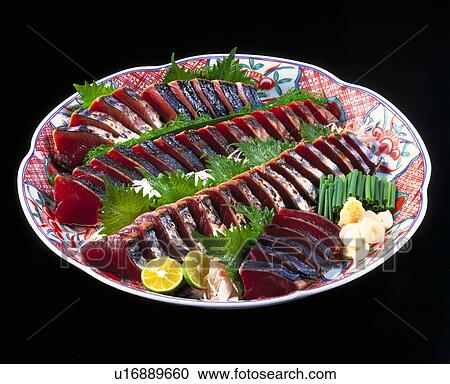 Stock Image - Chopped Raw Bonito. Fotosearch