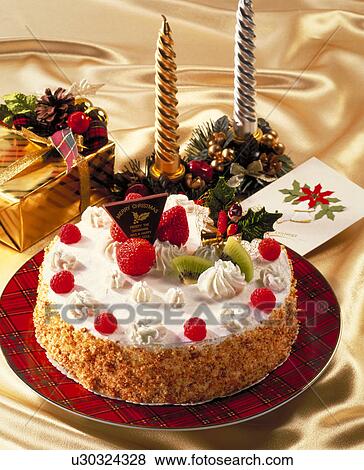 Christmas Cake View Large Photo Image Stock Photo - Christmas Cake. Fotosearch