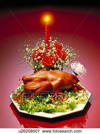Christmas, Roast Chicken View Large Photo Image Stock Photo - Christmas, Roast Chicken. Fotosearch
