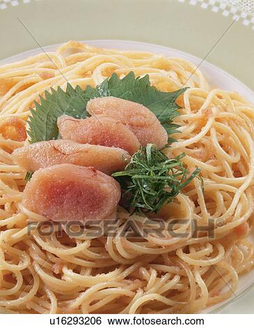 Stock Photograph - Cod Roe Spaghetti. Fotosearch