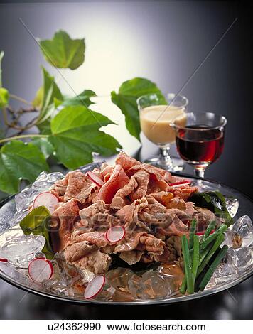 Stock Image - Cold Shabu-Shabu, Beef. Fotosearch