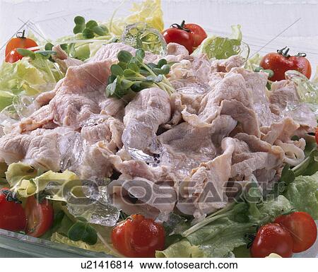 Picture - Cold Shabu Shabu, Pork. Fotosearch