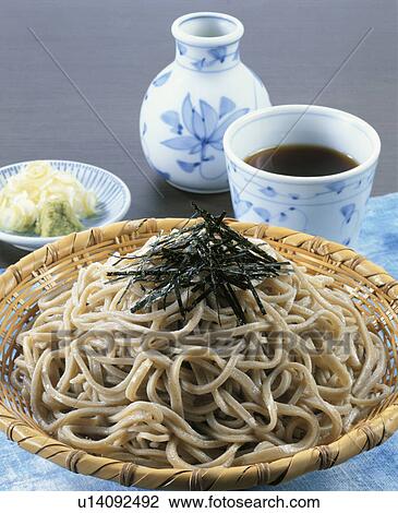 Stock Image - Country Soba Noodles, Noodles. Fotosearch