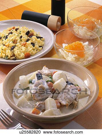 Stock Image - Cream Stew Of Chicken. Fotosearch