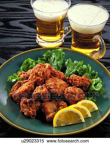 Stock Photography - Deep-Fried Marinated Chicken. Fotosearch