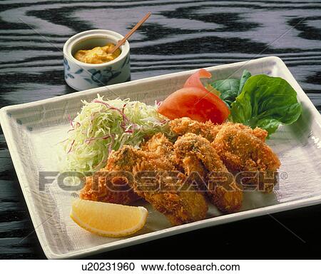 Stock Image - Deep-Fried Oysters. Fotosearch