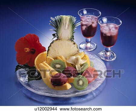 Picture - Dessert, Tropical Fruit. Fotosearch