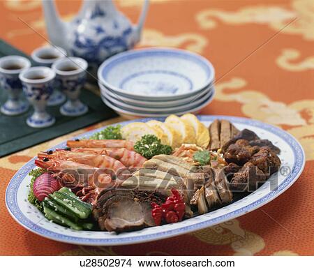 Picture - Dishes For The New Year Of The Chinese Style. Fotosearch