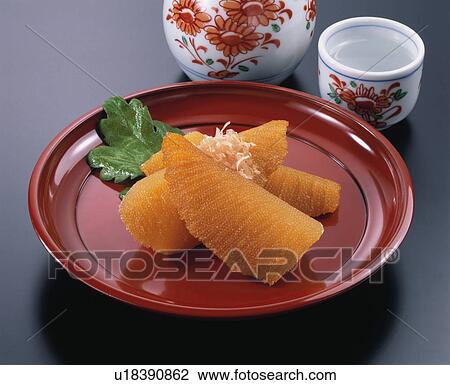 Stock Image - Dried Herring Roe. Fotosearch