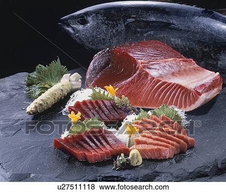 Fresh Slices Of Tuna View Large Photo Image Stock Photo - Fresh Slices Of Tuna. Fotosearch
