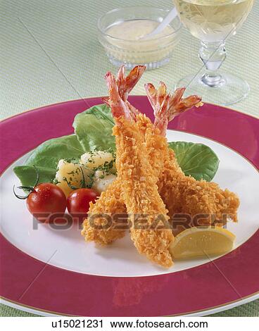 Stock Image - Fried Shrimp. Fotosearch