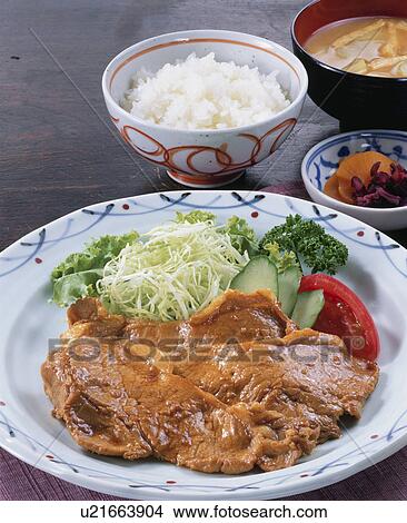 Picture - Ginger Meat Saute. Fotosearch