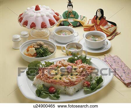 Stock Photography - Girl's Festival Sushi. Fotosearch