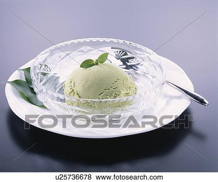 Green Tea Ice Cream View Large Photo Image Stock Photo - Green Tea Ice Cream. Fotosearch