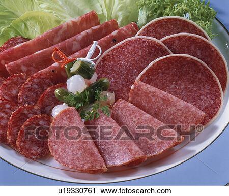Stock Image - Ham, Sausage. Fotosearch