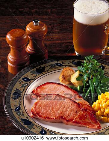 Ham Steak View Large Photo Image Stock Photograph - Ham Steak. Fotosearch