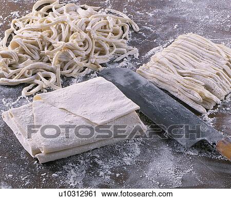 Stock Image - Hand-Made Noodles. Fotosearch
