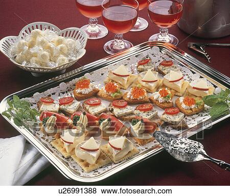Stock Photo - Hors D'Oeuvre, Canape,. Fotosearch