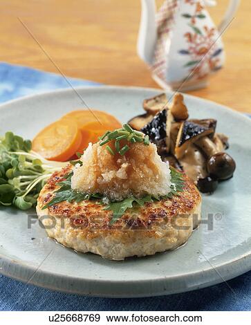 Japanese Style Hamburger View Large Photo Image Stock Photo - Japanese Style Hamburger. Fotosearch